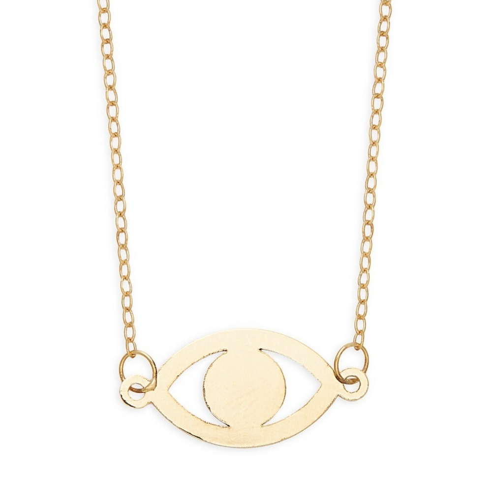Saks Fifth Avenue 14k Yellow Gold Eye Pendant Necklace